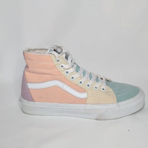 Vans Sk8 Hi Tampered Pastel Block Sneakers - Picture 4 of 12
